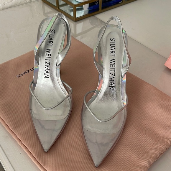 Stuart Weitzman Xcurve Halter Slingback Pumps - Picture 4 of 8